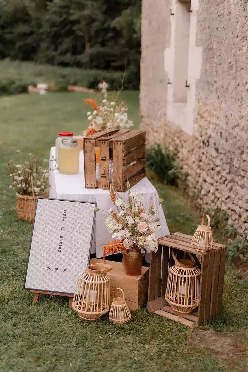 panneau de bienvenue mariage sarthe