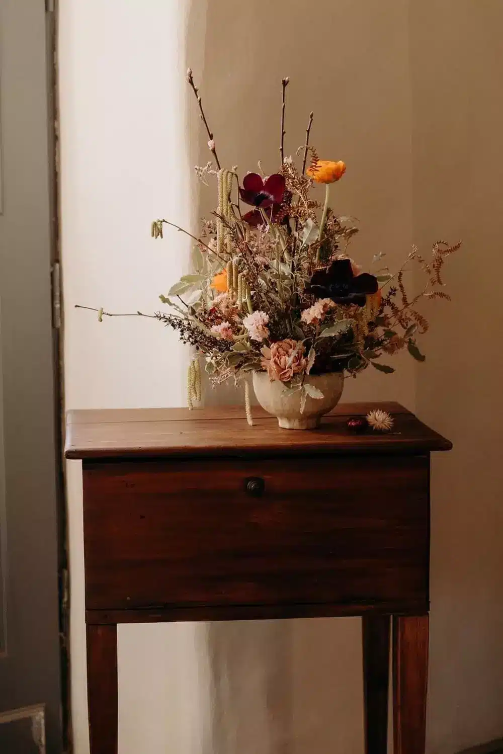 centre de table mariage automne fleurs françaises sarthe