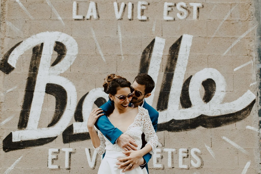 Couple de maries rue de Nantes