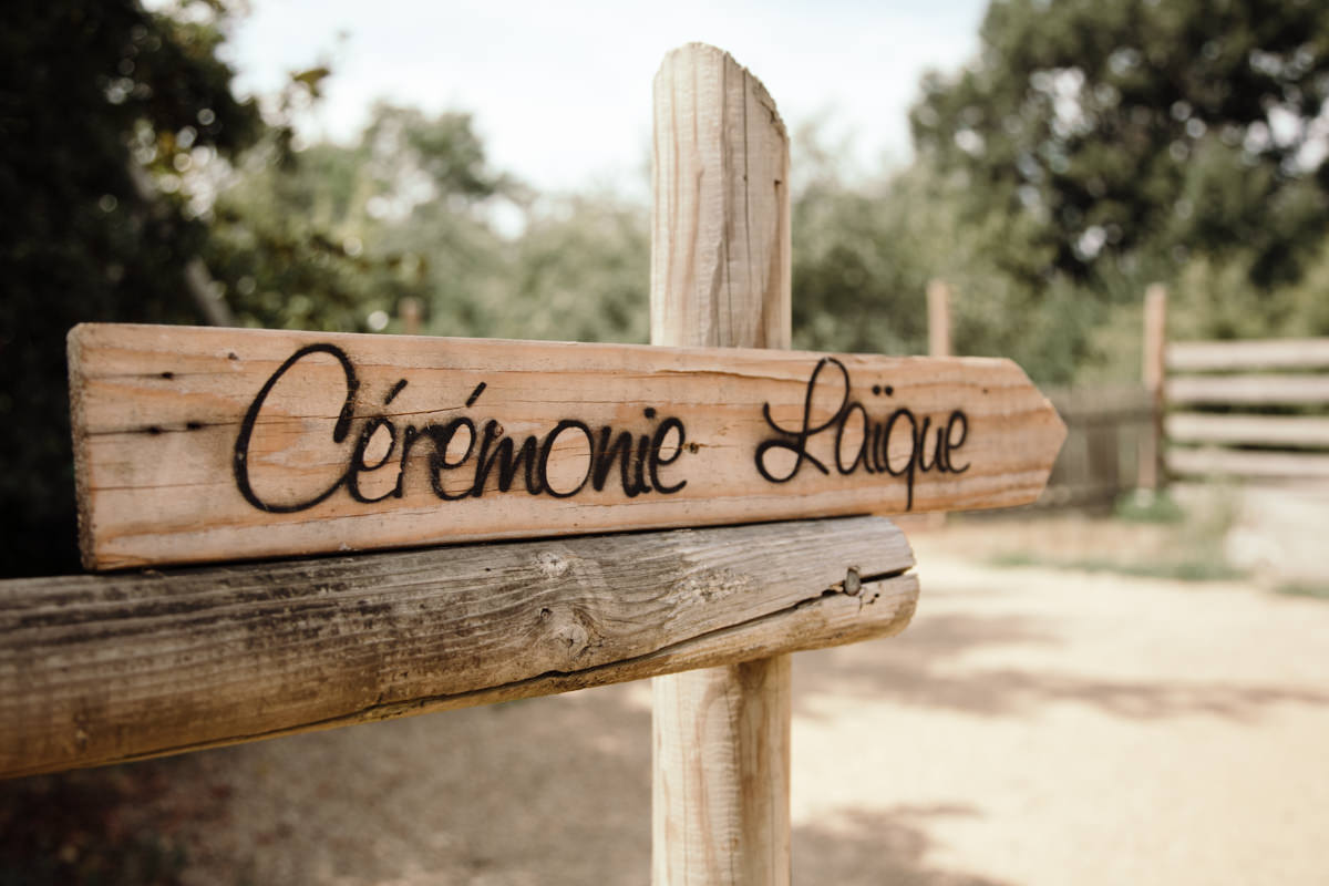 panneau signalétique mariage champetre