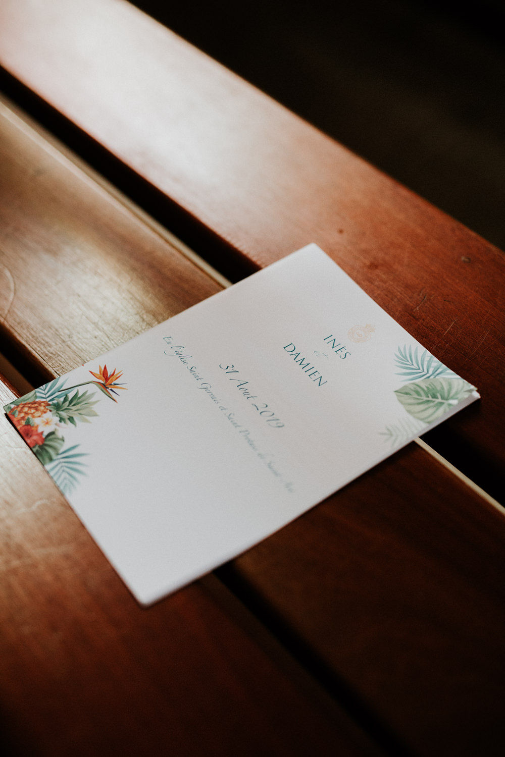faire part mariage exotique Bretagne