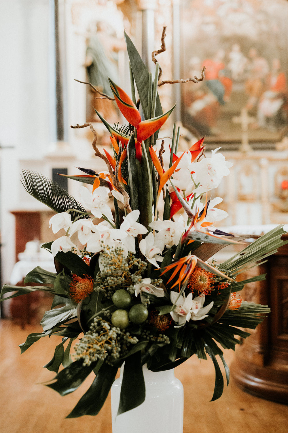 composition florale exotique Morbihan