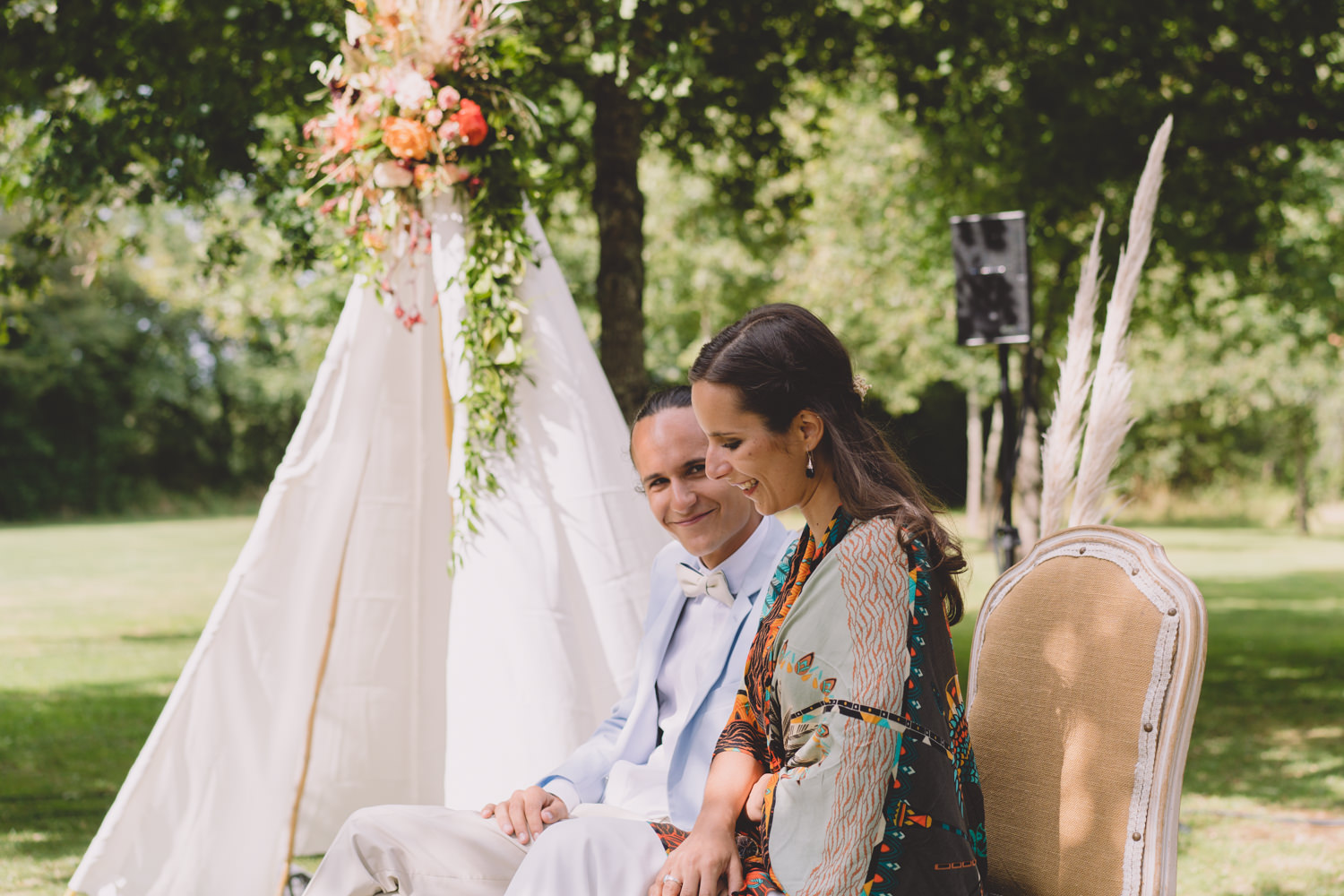 Idées déco Tipi cérémonie mariage bohème