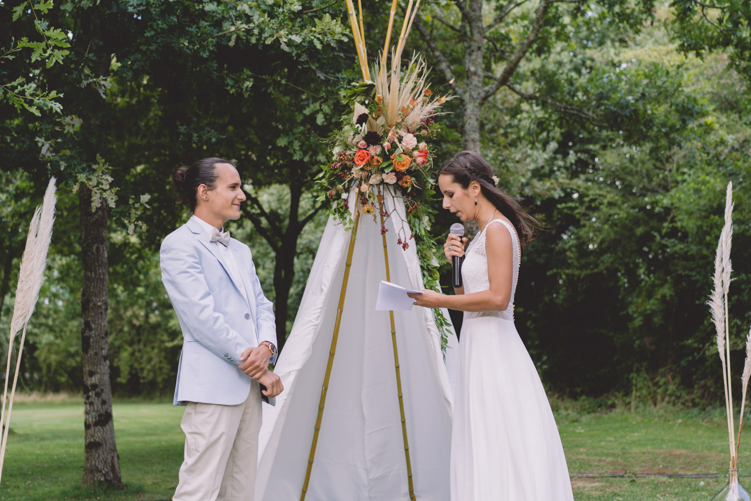 Mariage hippie chic cérémonie
