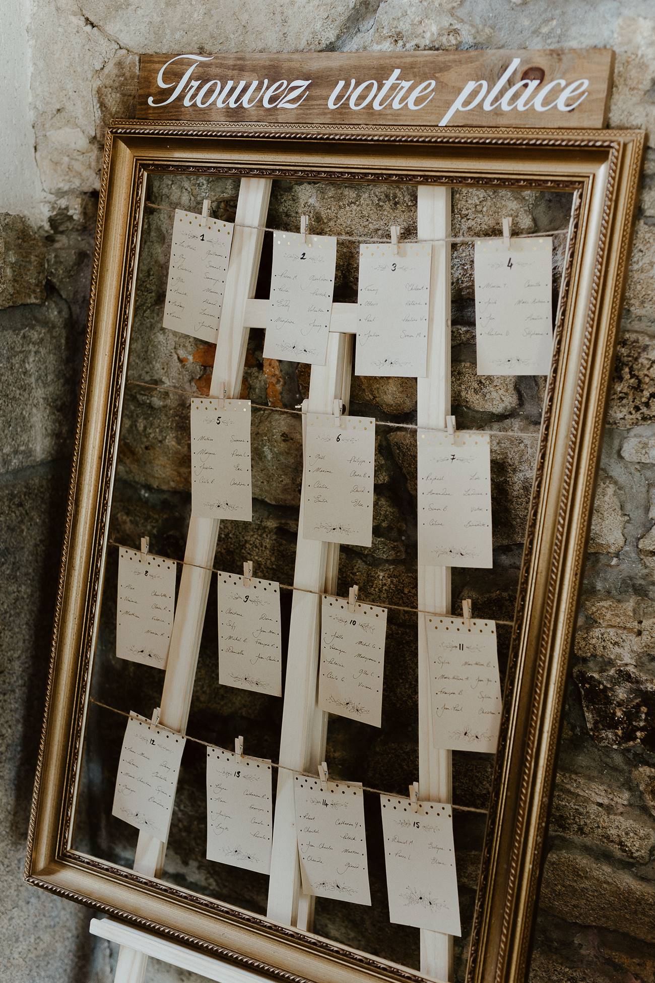 plan de table mariage bohème nantes