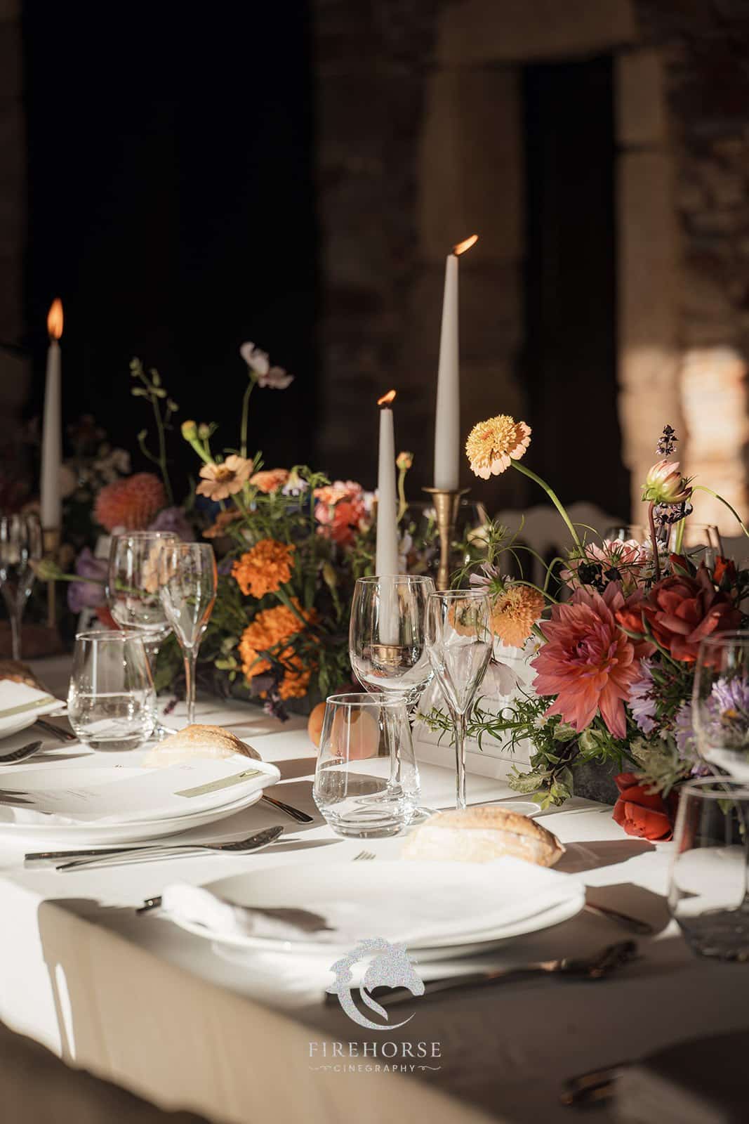 centre de table fleuri mariage naturel