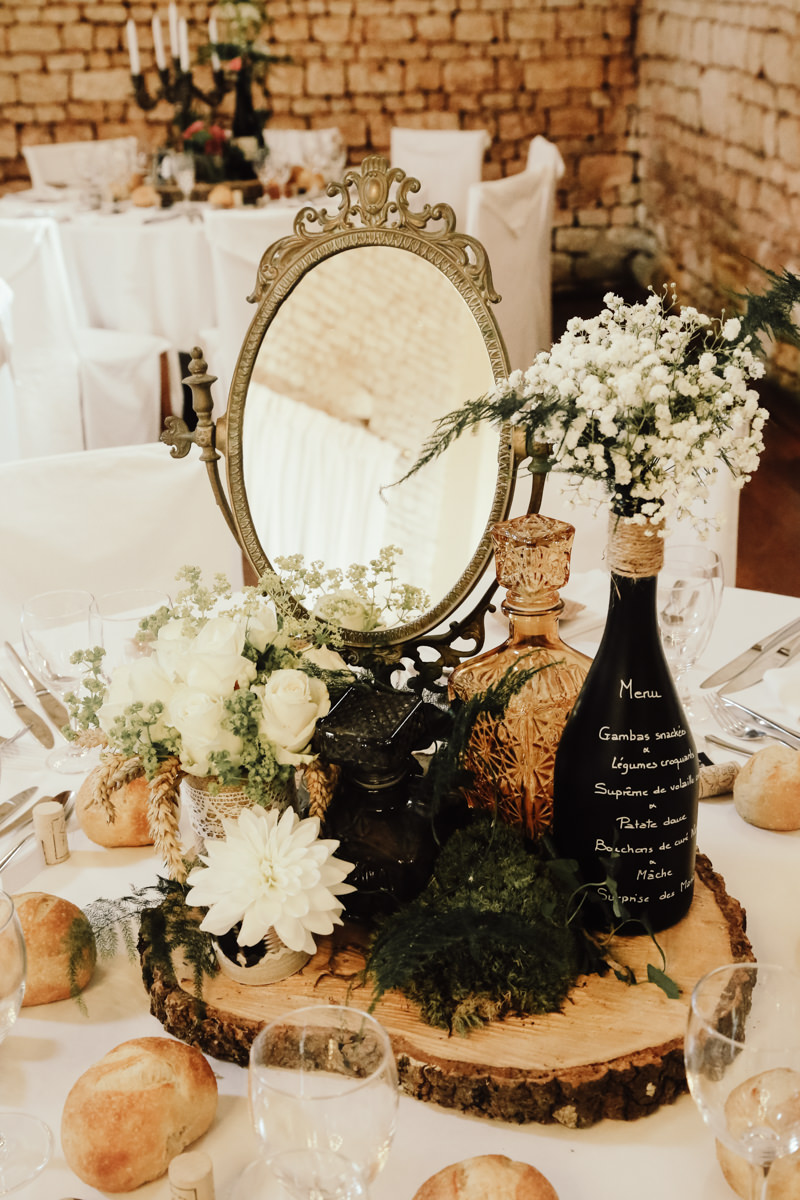 decoration de table mariage château de la chevallerie