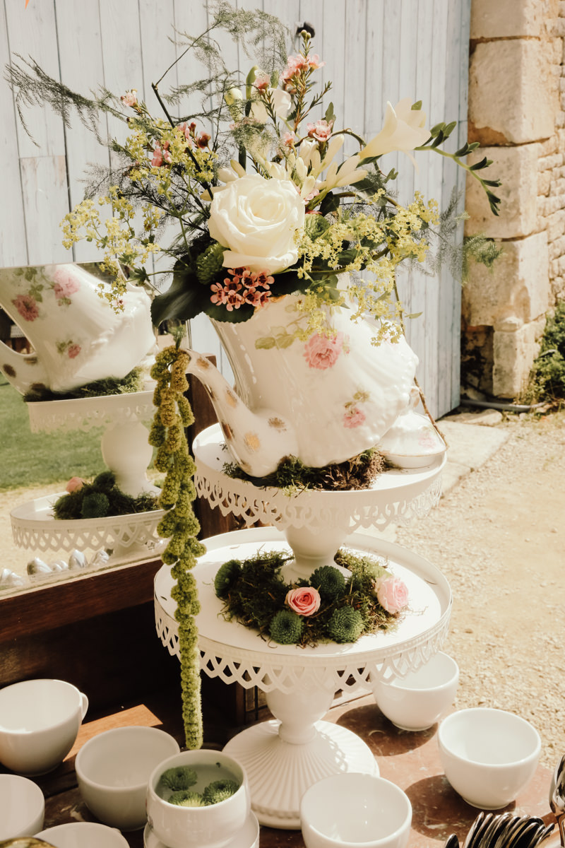 decoration de mariage champetre chic espace café the