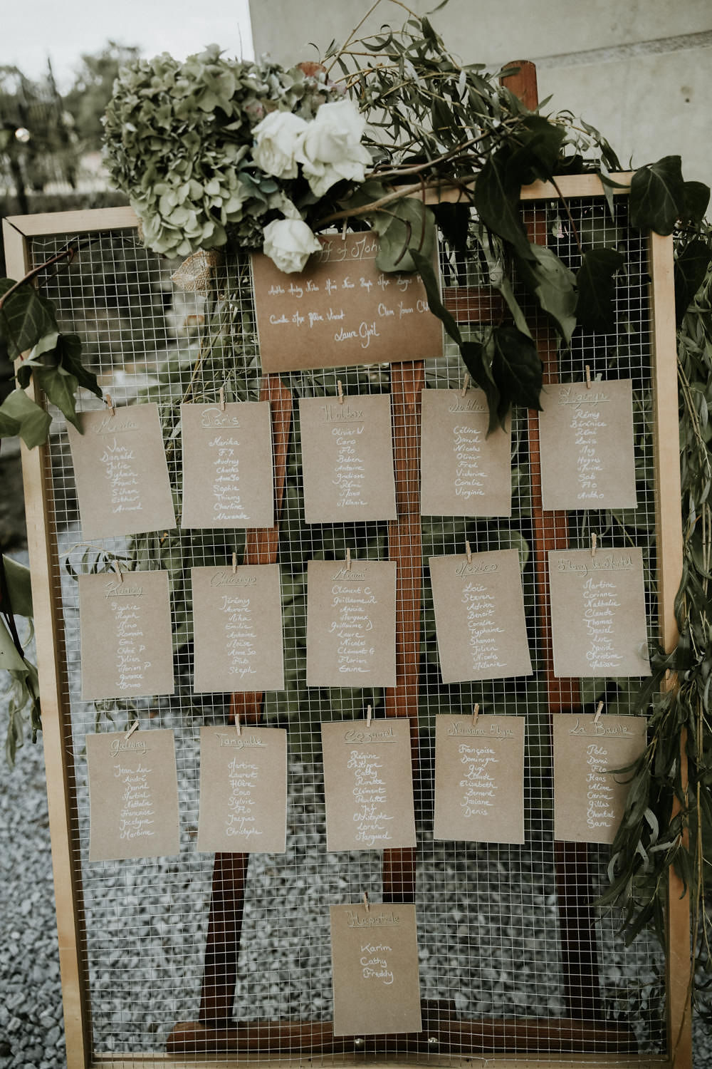 plan de tables mariage boheme chic