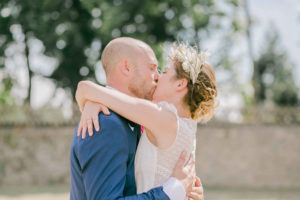 Mariage boheme chic Angers couronne de fleurs sèches