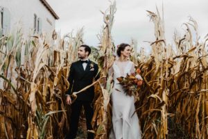 mariage automnal pays de la loire bouquet de fleurs