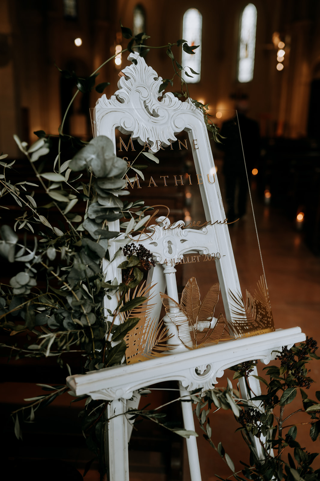 panneau bienvenue mariage chic naturel
