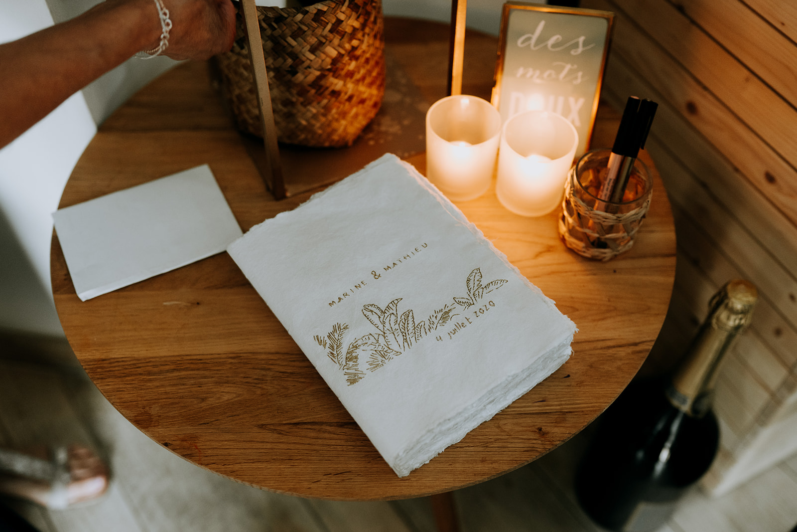livre d'or chic élégant mariage pays de la loire décoratrice