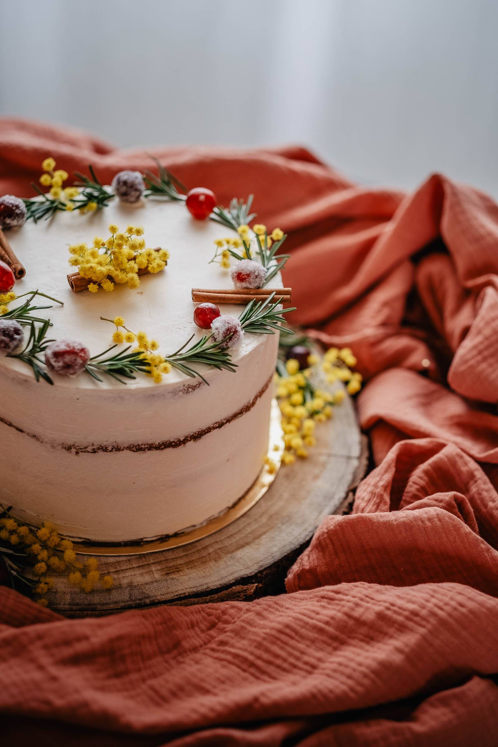 gâteau mariage hivernal