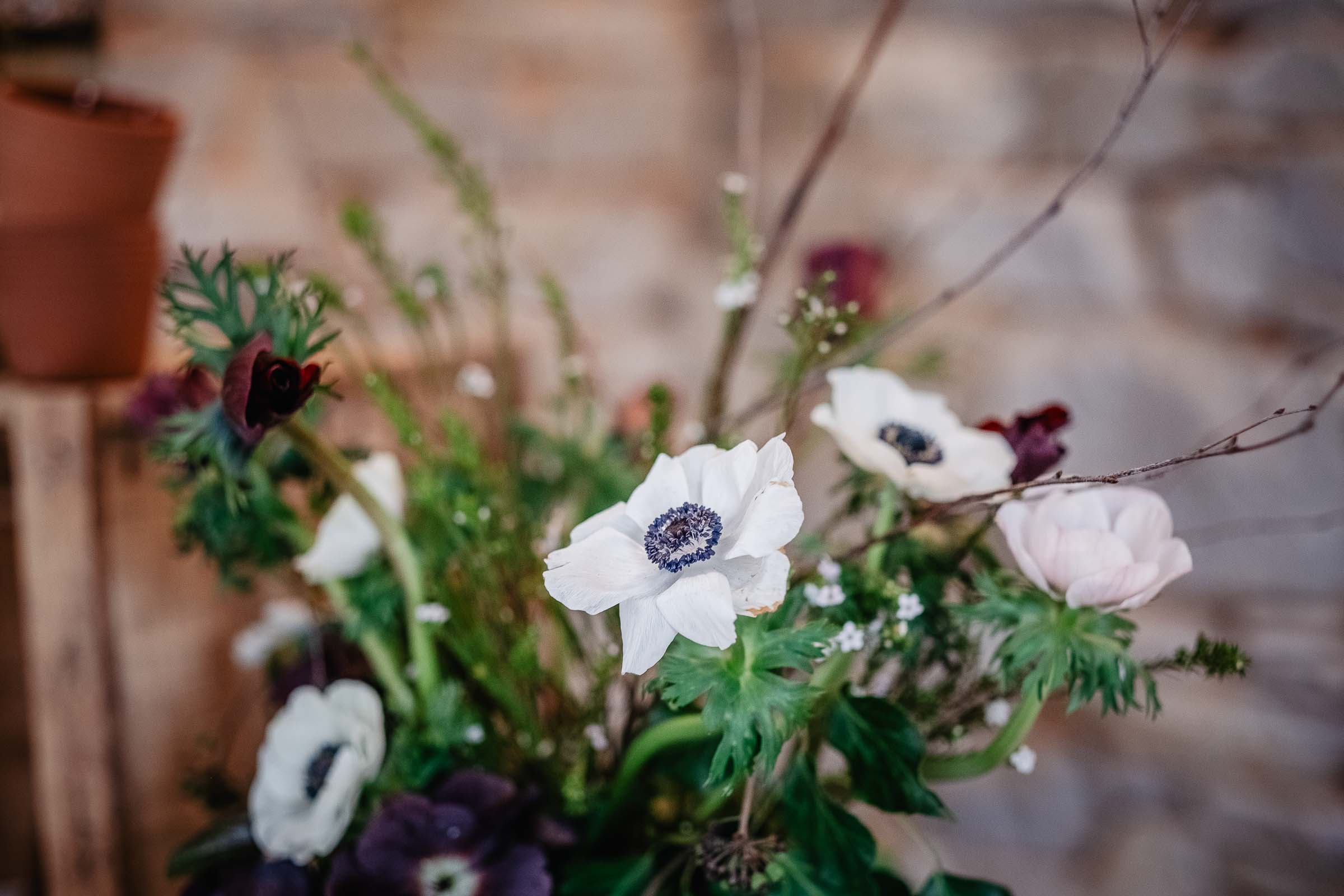 fleurs mariage hivernal