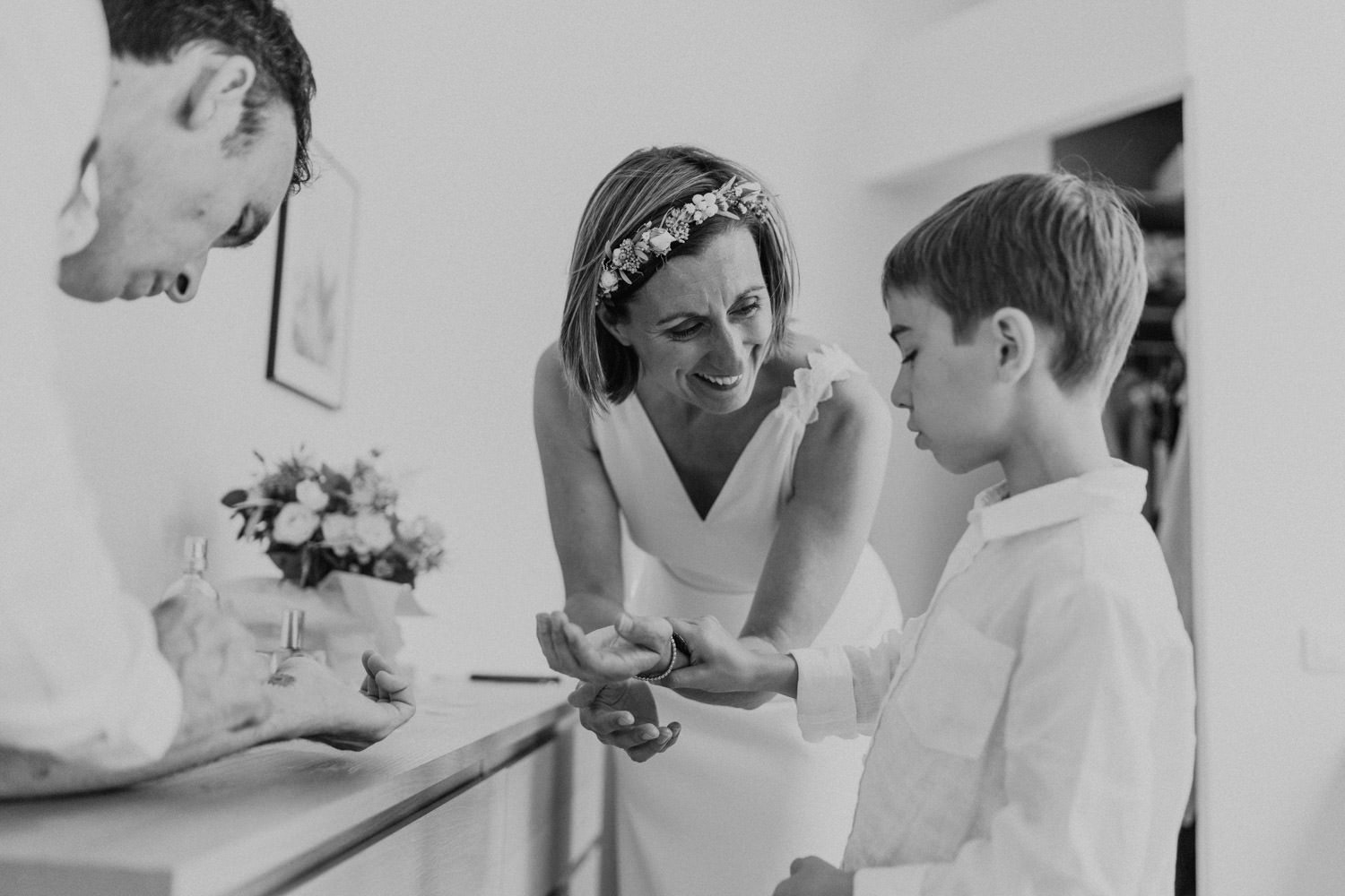 couronne de fleurs séchées mariage morbihan