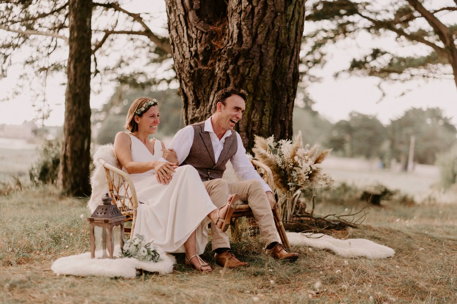 sieges ceremonie laique mariage boheme naturel morbihan