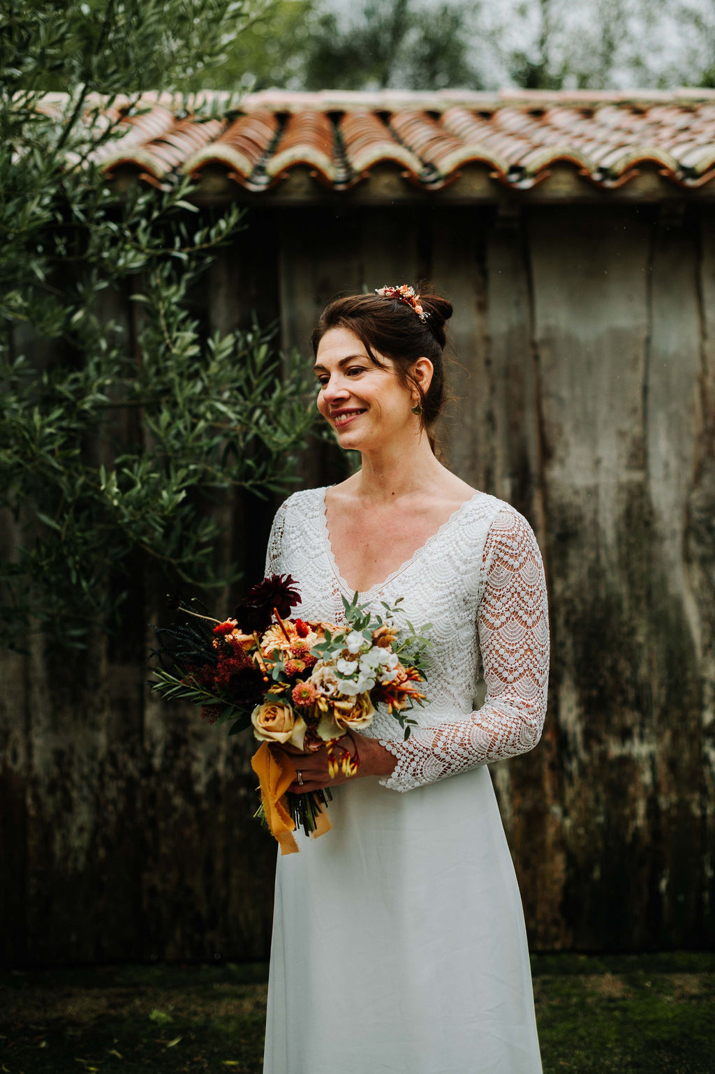 bouquet de mariée fleuriste vendee moderne