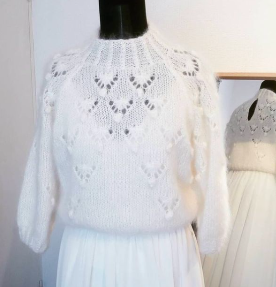 Pull de mariée mariage hiver