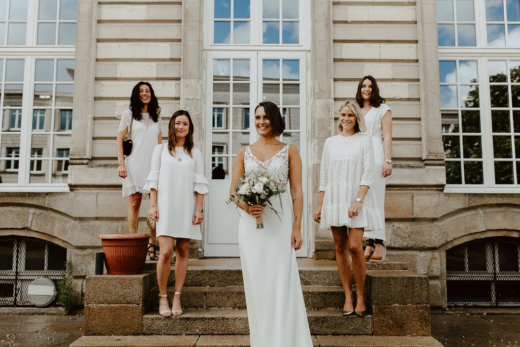 maries robe blanche dentelle temoins