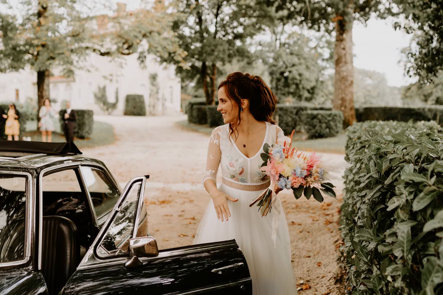robe de mariee bouquet de mariage