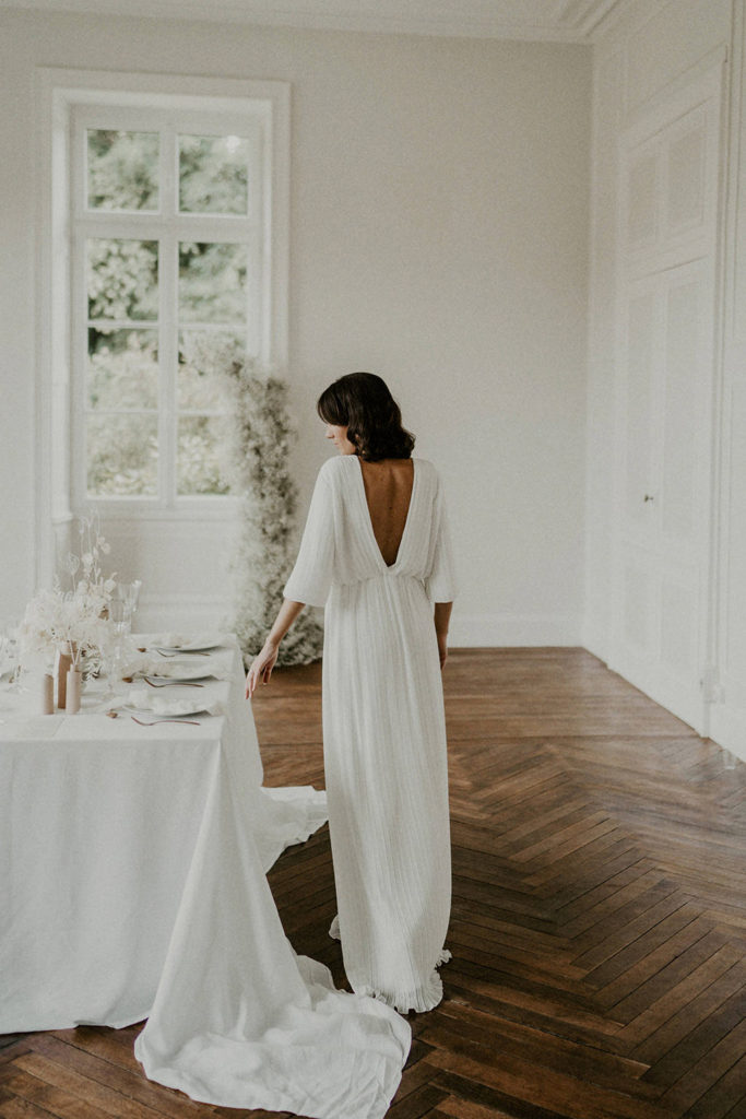 robe de mariee blanche dentelle moderne