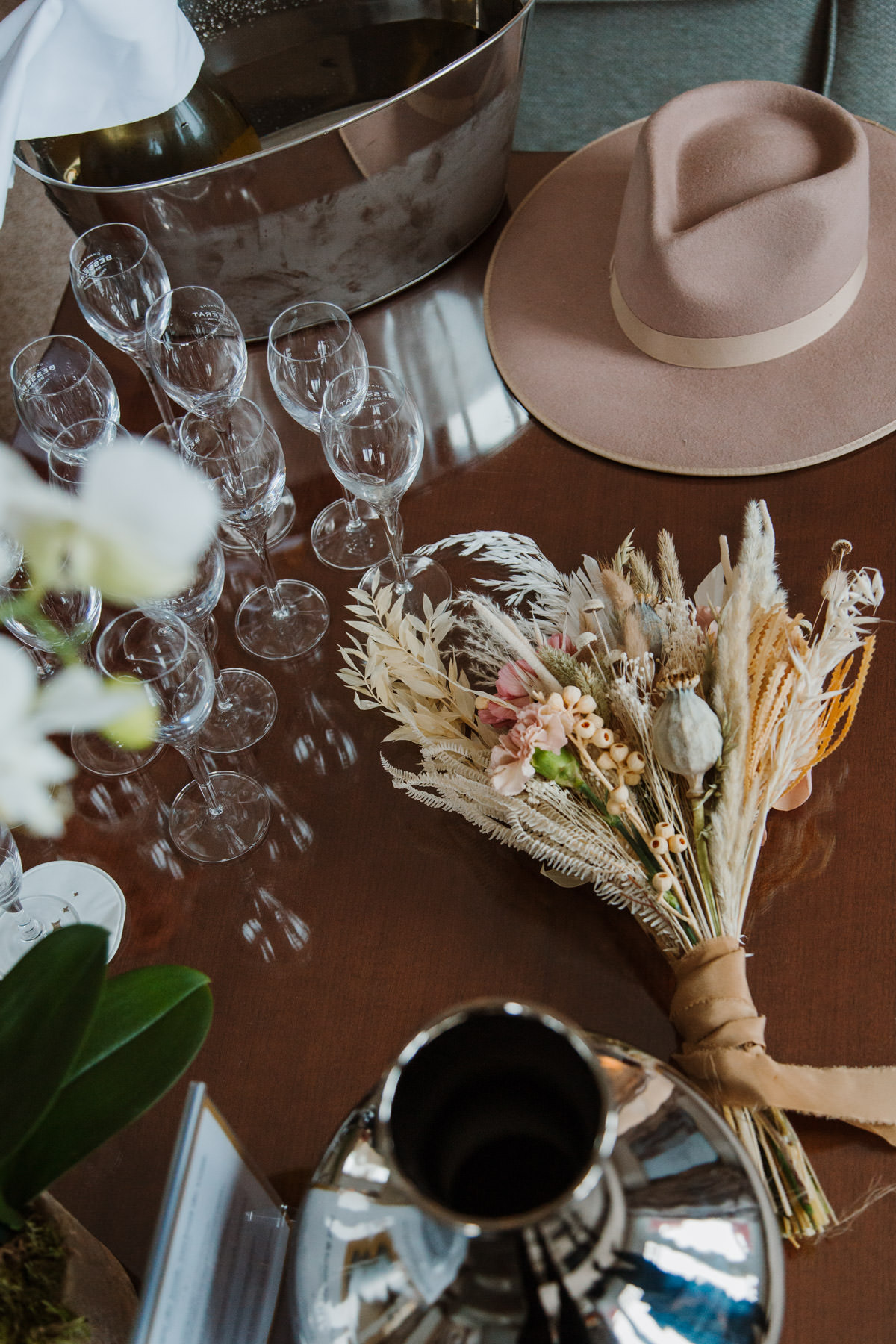 buffet bouquet de fleurs details
