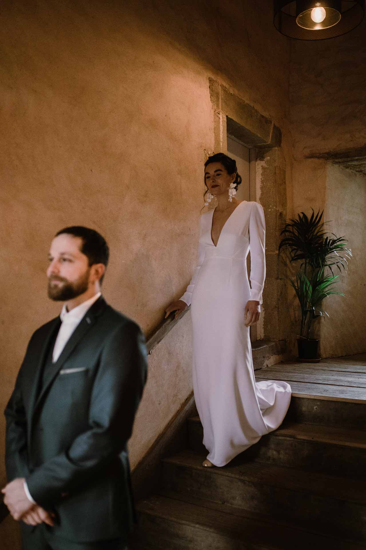 longue robe blanche mariee bijoux