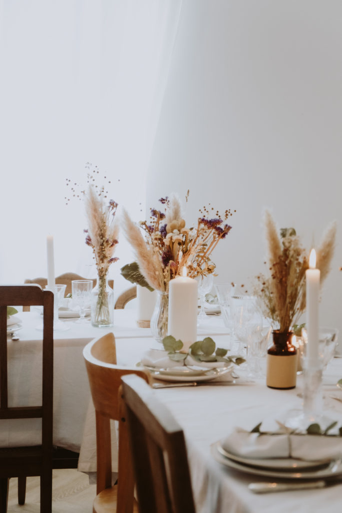 mariage boheme decoration florale tables
