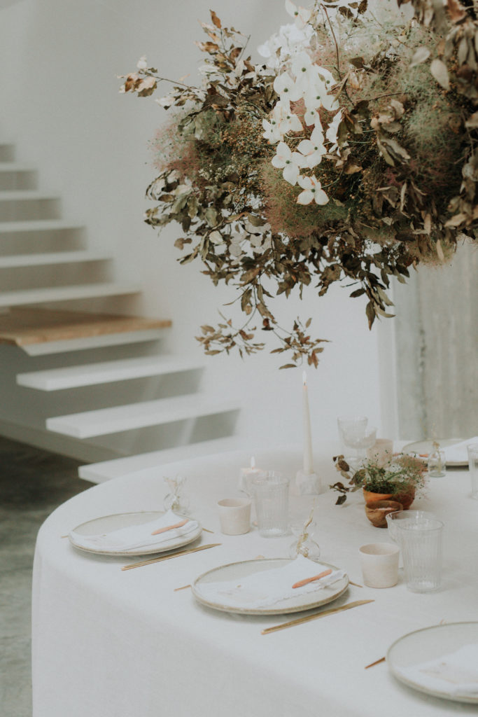 inspiration mariage hivernal minimaliste tables des invites