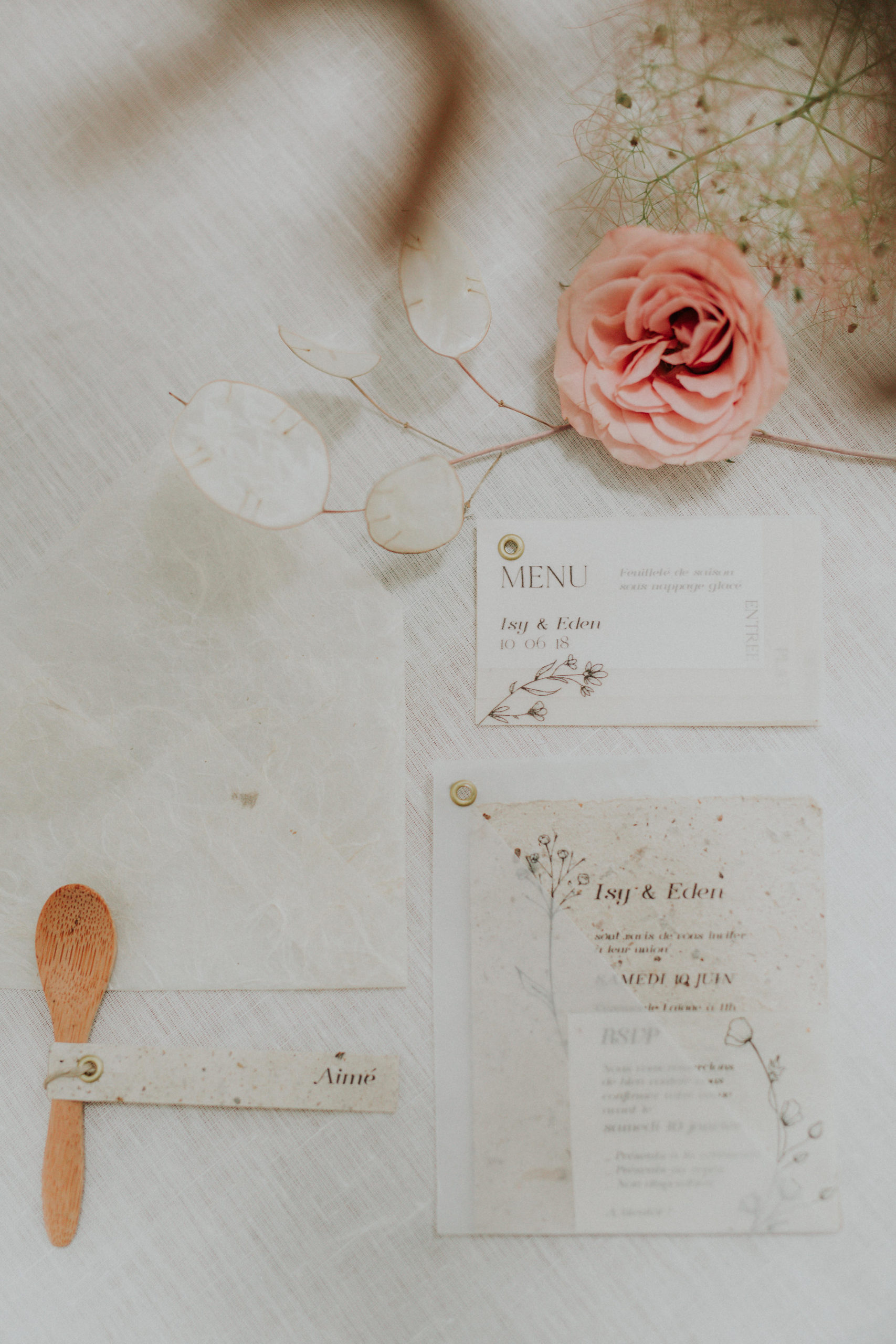 papeterie inspiration mariage hivernal moderne nantes
