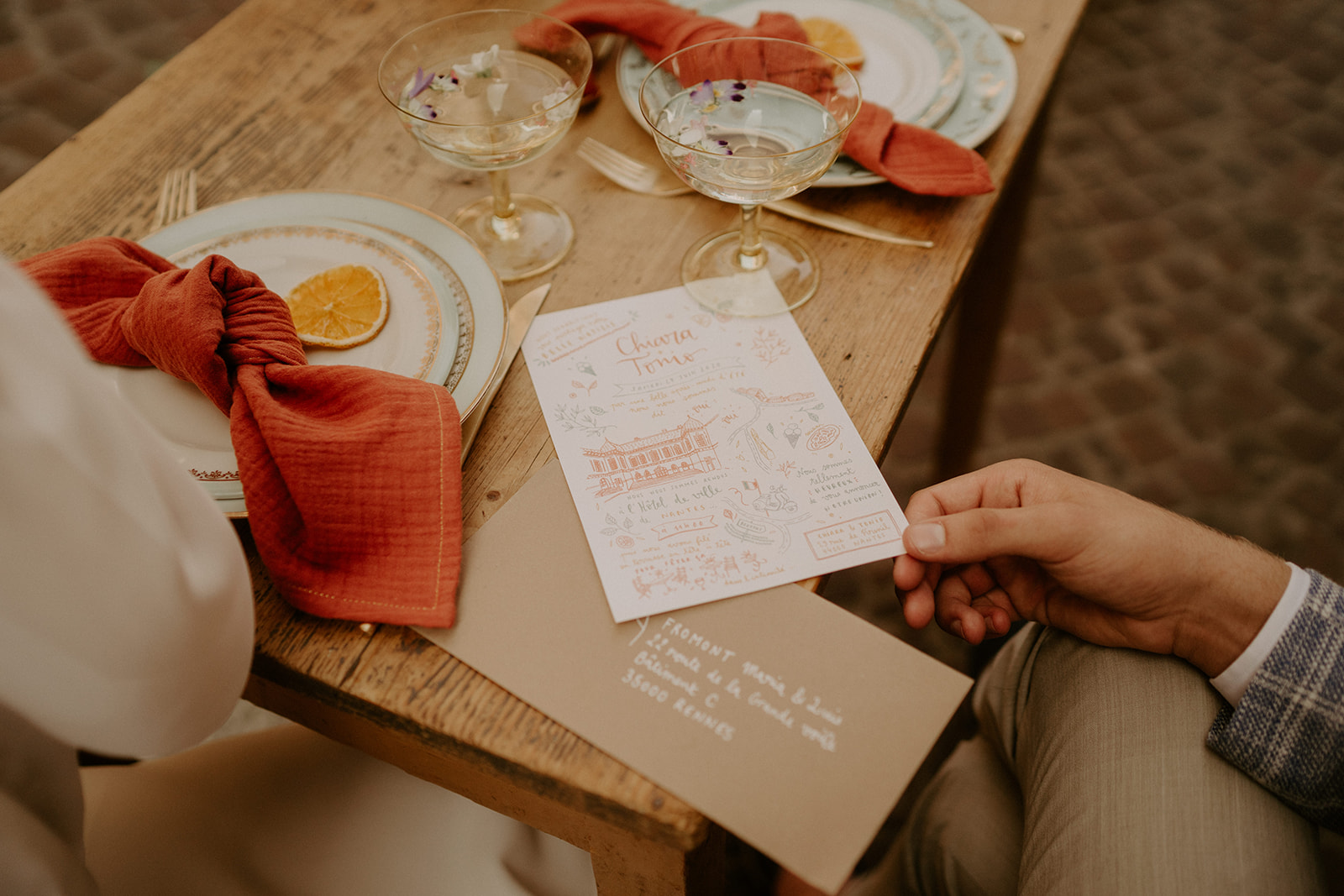 vaiselle papeterie couleurs douces mariage dolce vita