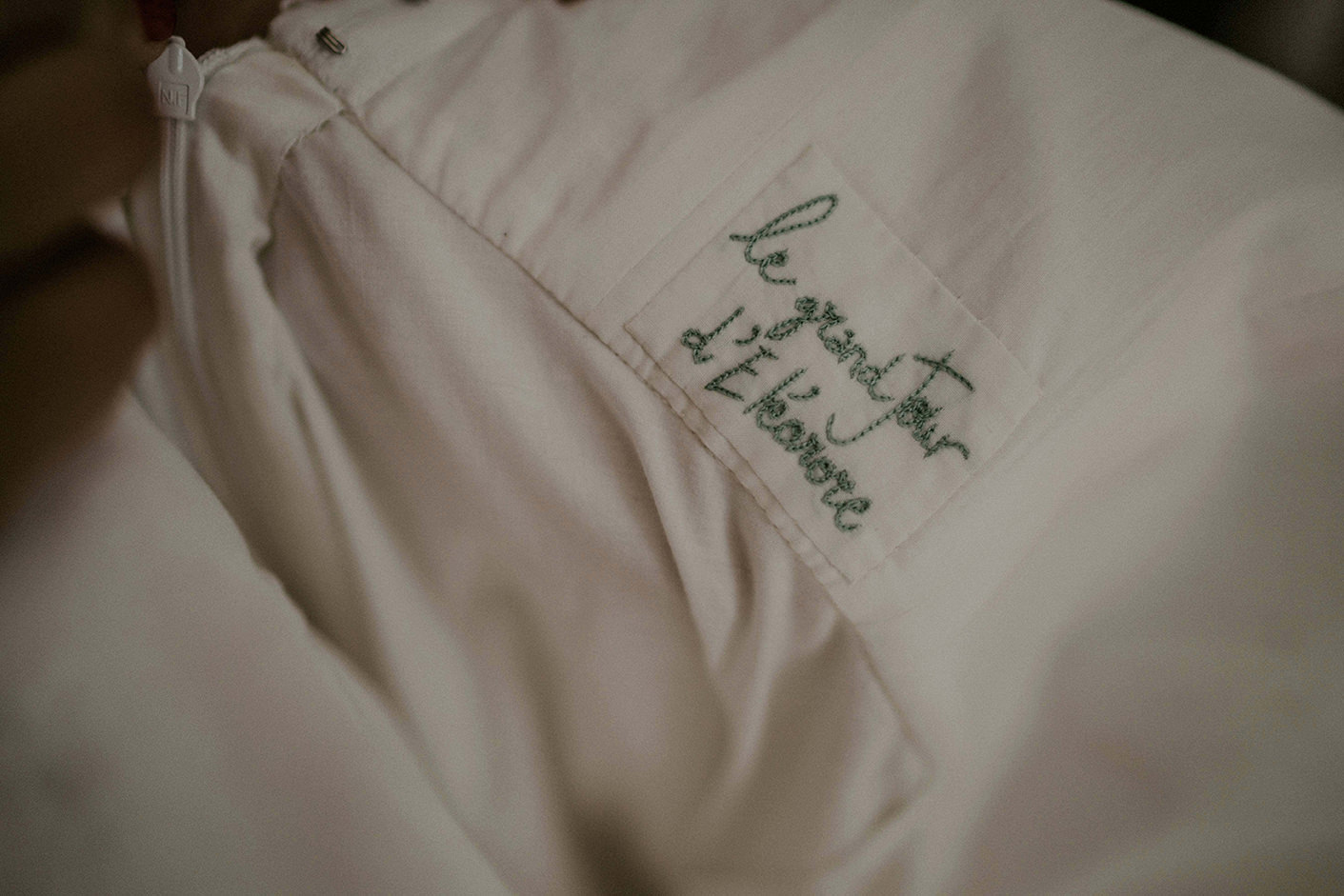 details robe mariage mariee