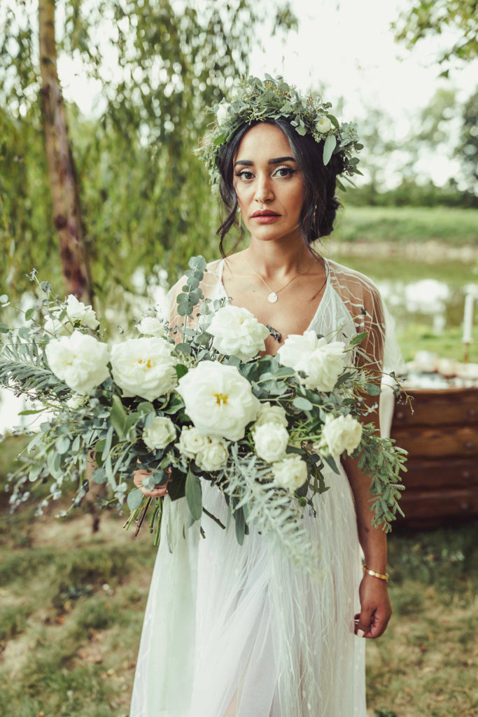bouquet fleurs sauvage moderne blanc vert nantes Loire Atlantique
