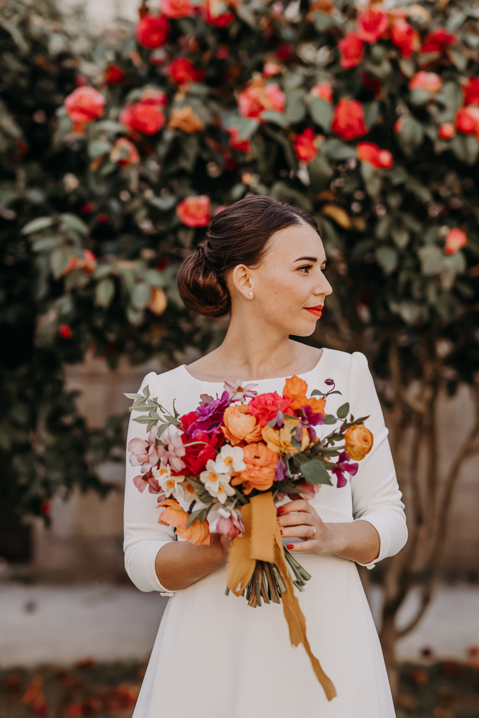 robe et bouquet de mariee nantes