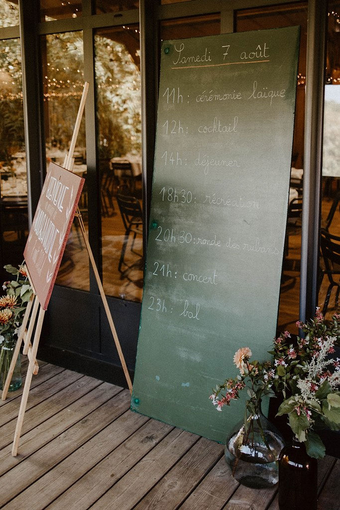 menu mariage boheme champetre