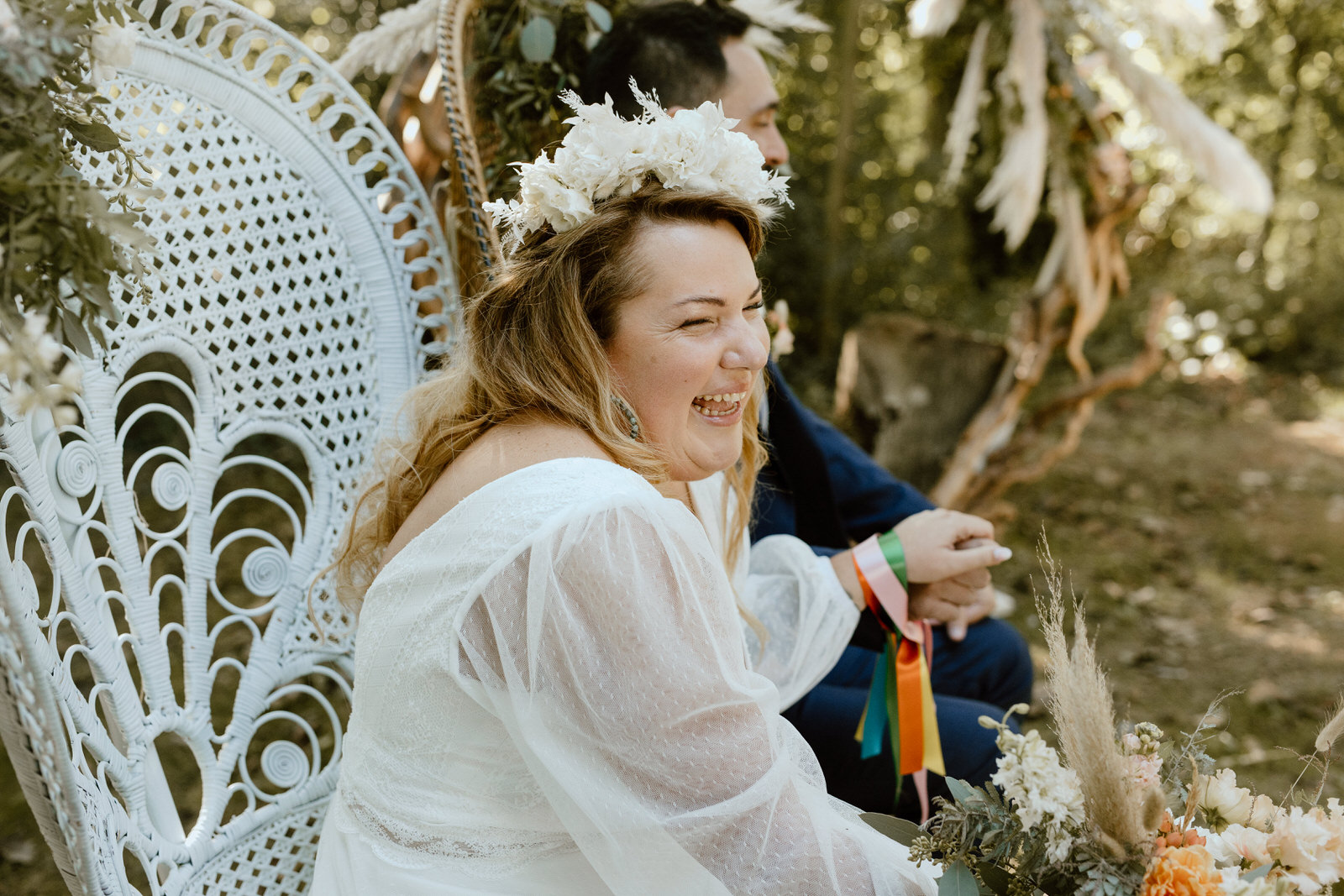 couronne de fleurs mariage boheme rennes