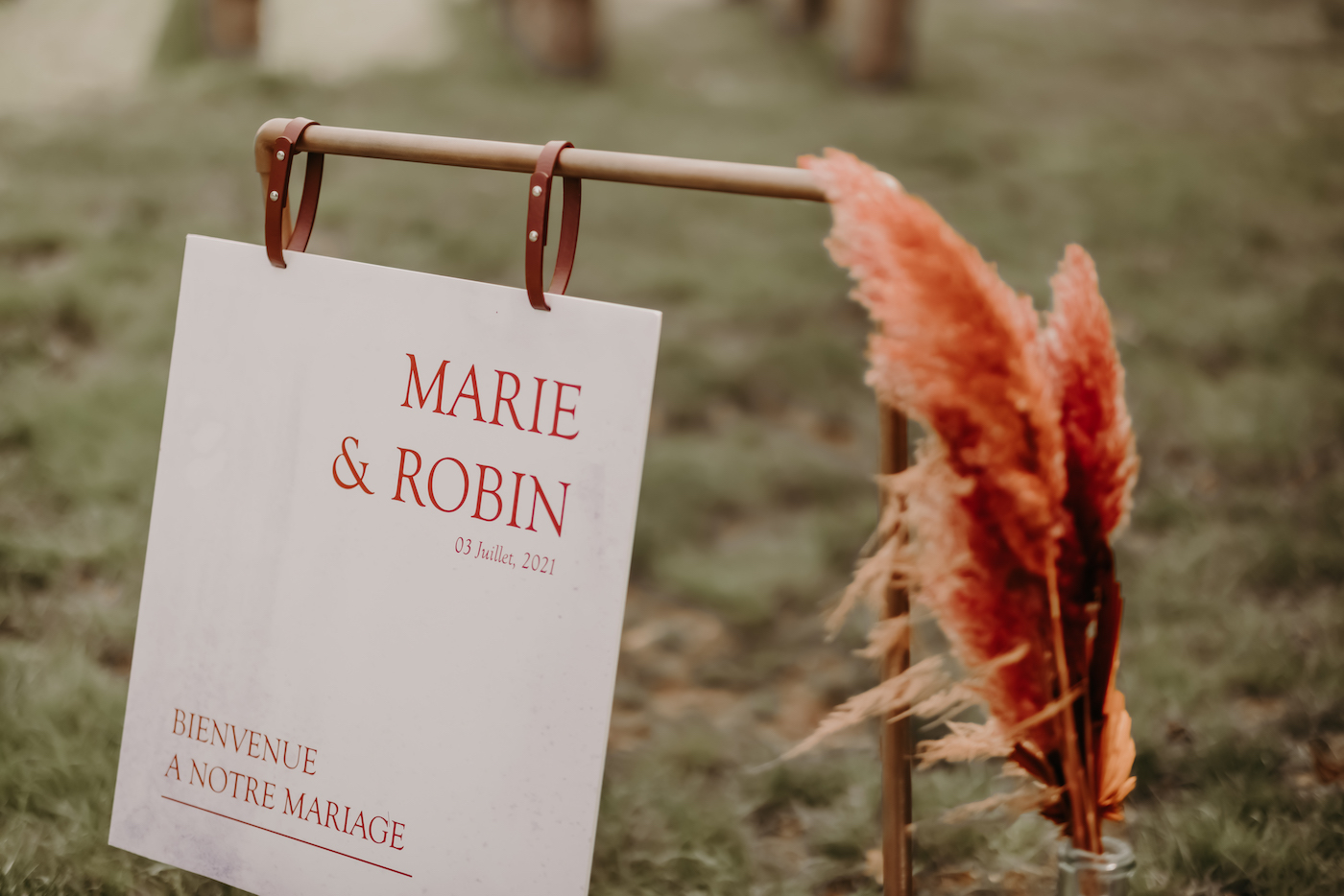 panneau bienvenue mariage boheme