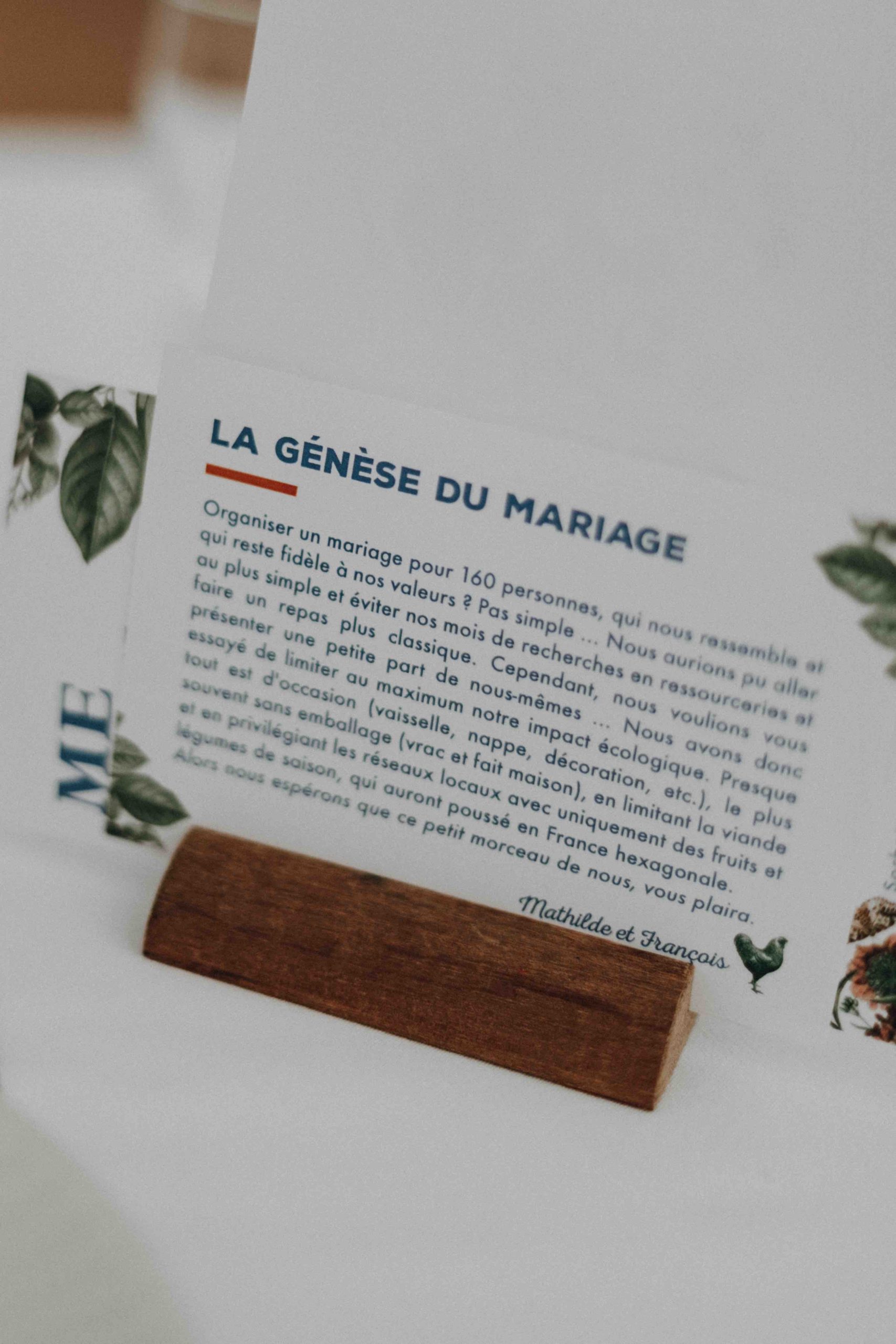 plan de table mariage ecoresponsable