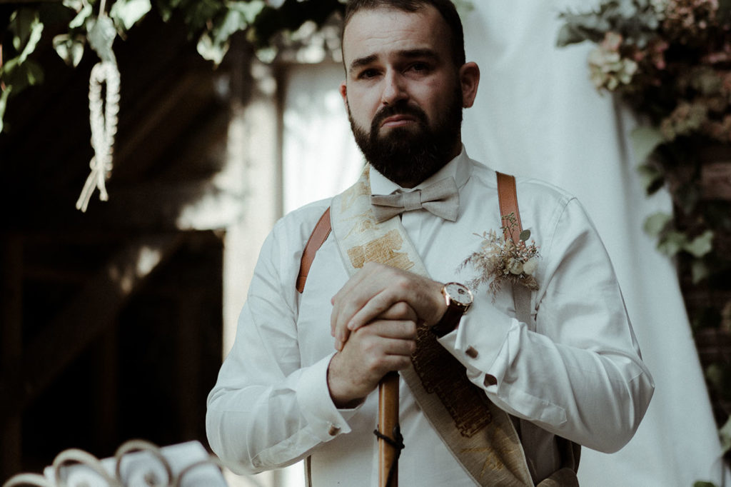 mariage boheme chic ceremonie laique tenue de marie boutonniere couturiere fleuriste rennes bretagne