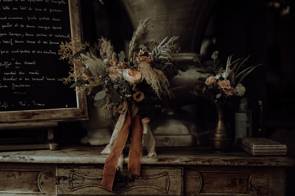 mariage boheme chic lieu de reception les demeures de marie bouquet de fleurs fleuriste rennes bretagne