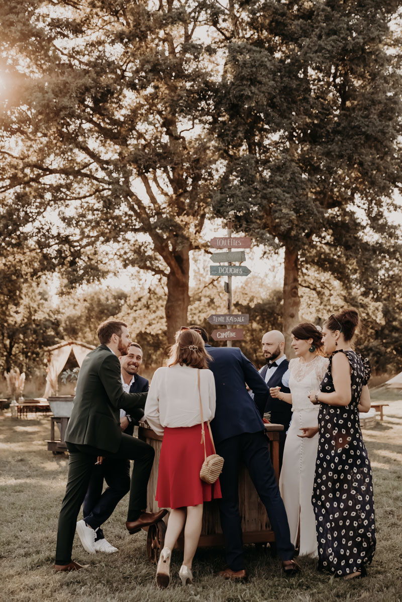 famille amis invites mariage boheme gypsy lescampette