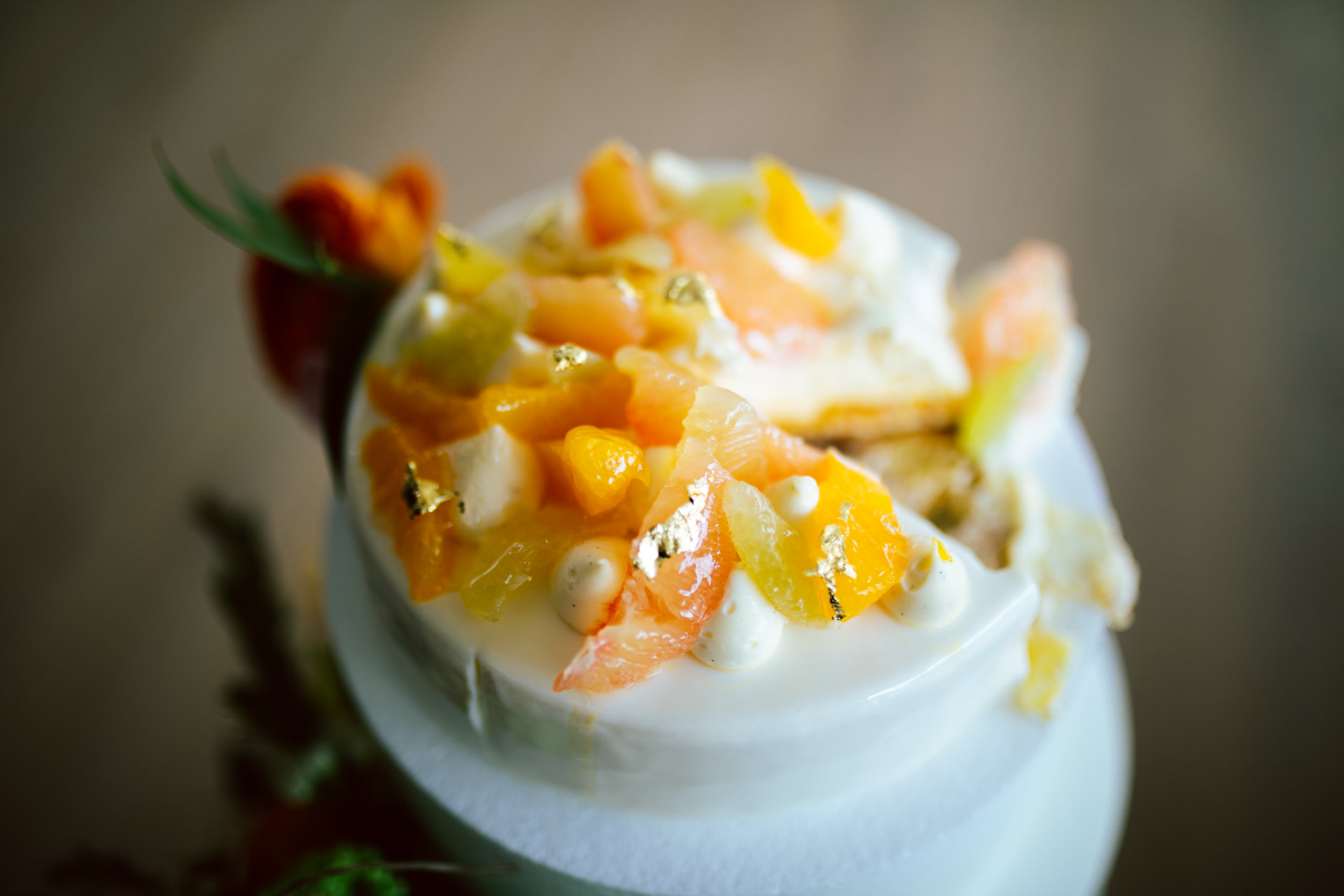 shooting dinspiration mariage colore vintage rennes gateau agrumes dessert wedding cake