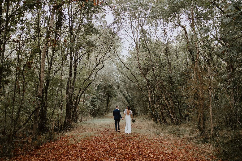 mariage vegetal loire atlantique domaine des lys shooting en foret