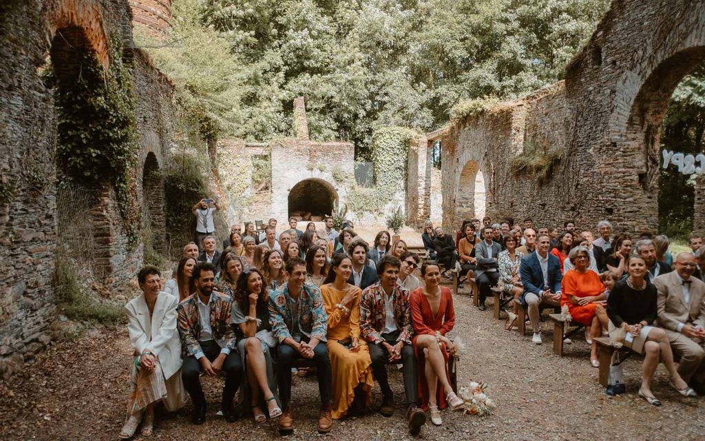 mariage boheme chic ceremonie laique officiante loire atlantique lieu ancien industriel manoir de la jahotiere