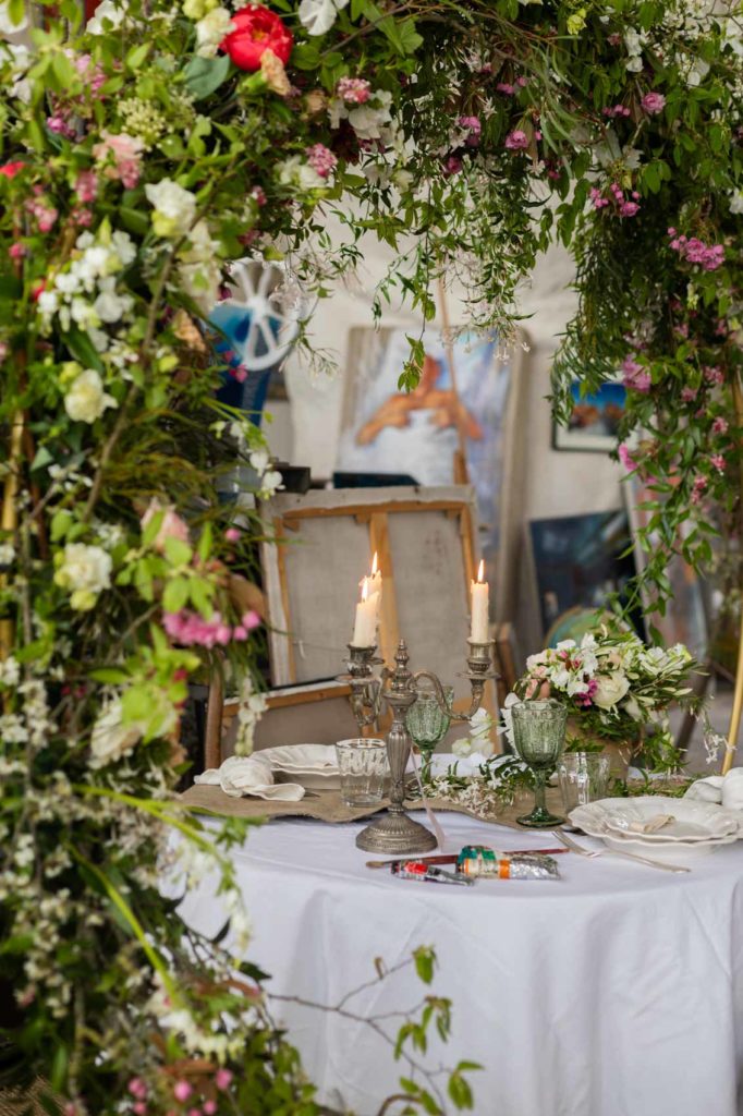 shooting dinspiration peintre et sa muse angers arche florale fleuriste decoration wedding designer wedding planner photographe videaste