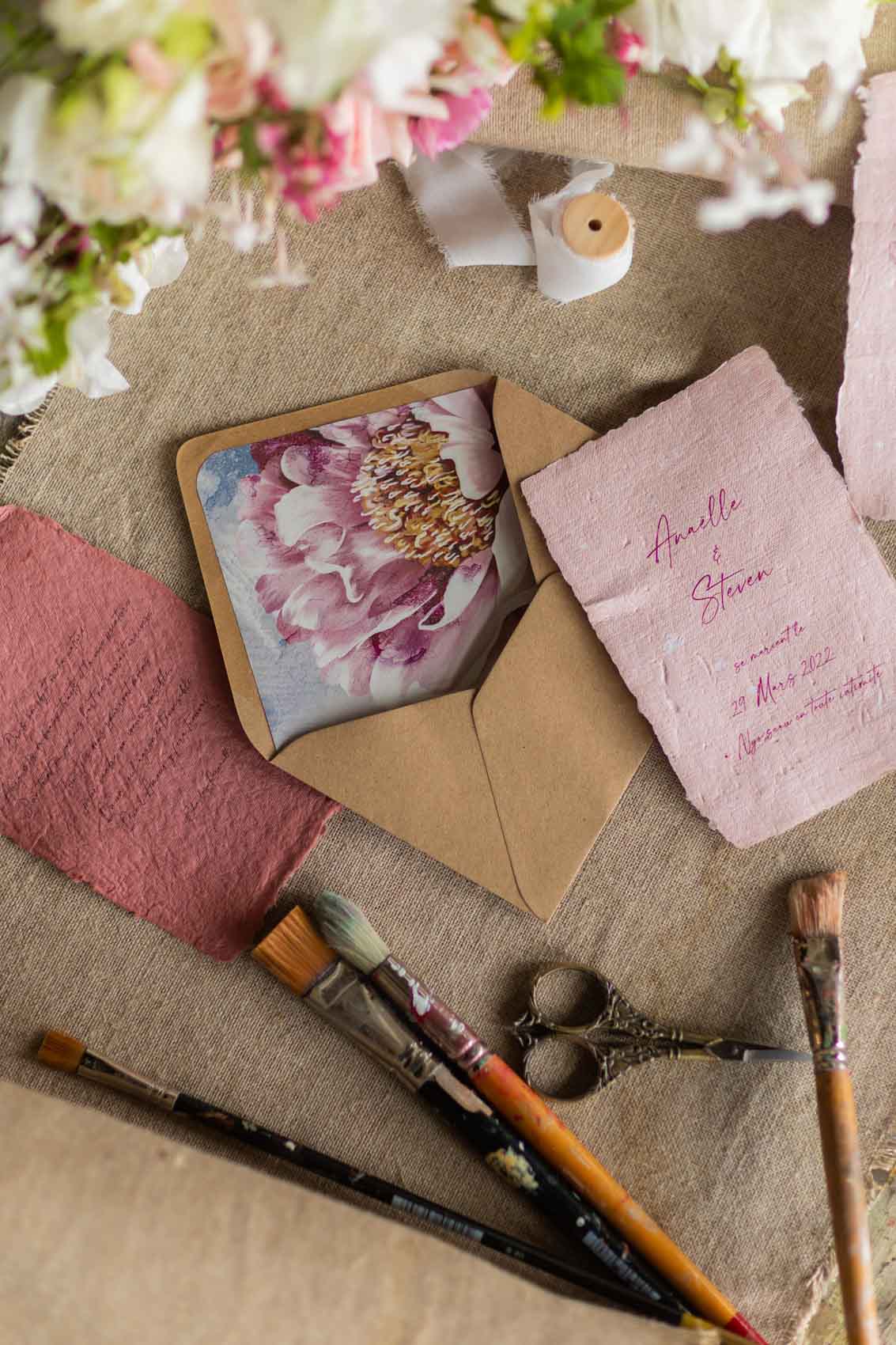 shooting dinspiration peintre et sa muse angers papeterie faire part decoration de table wedding designer photographe videaste