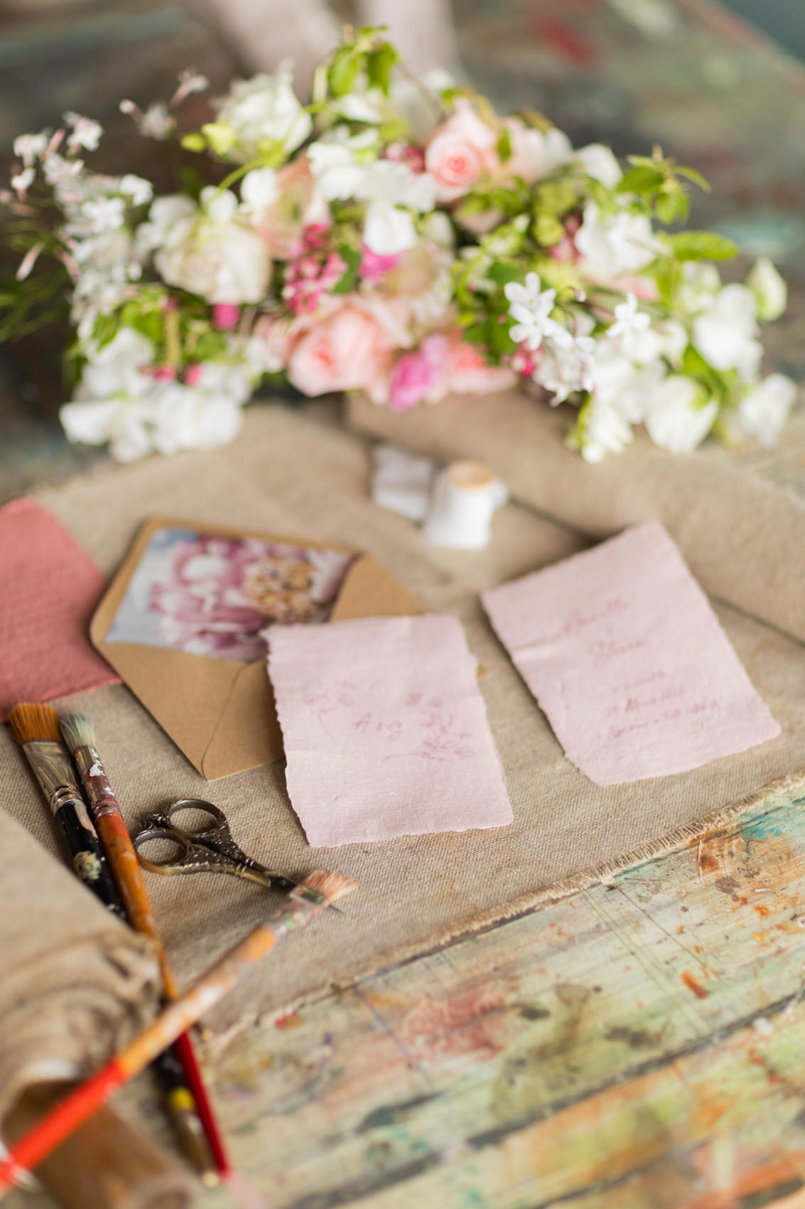 shooting dinspiration peintre et sa muse angers papeterie faire part decoration florale fleuriste wedding designer wedding planner photographe videaste