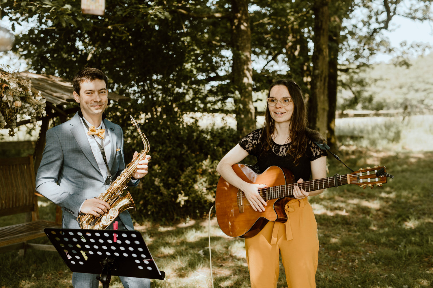 mariage zero dechet domaine de la ruade loire atlantique ceremonie laique officiante musiciens ambiance musicale loire atlantique