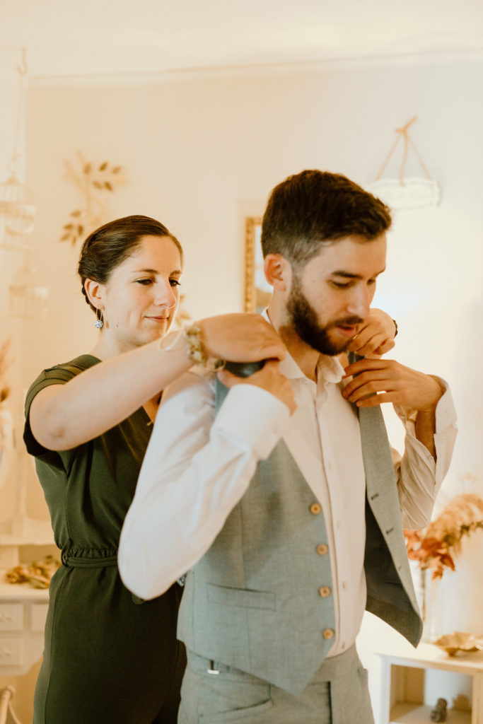mariage champetre ecoresponsable domaine de la ruade loire atlantique costume sur mesure couturier